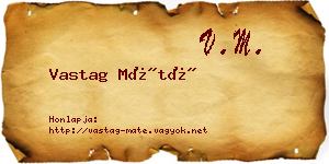 Vastag Máté névjegykártya